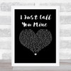 Martina McBride I Just Call You Mine Black Heart Song Lyric Print