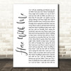 Marshmello Here With Me White Script Song Lyric Quote Music Print