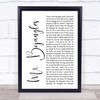 Sammy Davis Jr Mr. Bojangles White Script Song Lyric Quote Music Print
