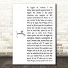 Shakira Tu White Script Song Lyric Quote Music Print