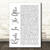 The Avett Brothers Rejects In The Attic White Script Song Lyric Quote Music Print
