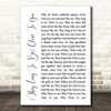 The Carpenters (They Long To Be) Close To You White Script Song Lyric Quote Music Print