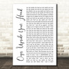 The Gap Band Oops Upside Your Head White Script Song Lyric Quote Music Print