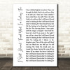 U2 I Still Haven't Found What I'm Looking For White Script Song Lyric Quote Music Print