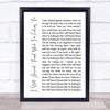 U2 I Still Haven't Found What I'm Looking For White Script Song Lyric Quote Music Print