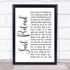 Elvis Presley Just Pretend White Script Song Lyric Quote Print
