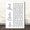 Elvis Presley Your Cheatin' Heart White Script Song Lyric Quote Print
