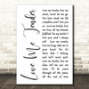Elvis Presley Love Me Tender White Script Song Lyric Quote Print