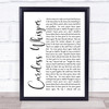 George Michael Careless Whisper White Script Song Lyric Quote Print