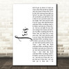 Goo Goo Dolls Iris White Script Song Lyric Quote Print