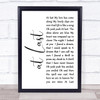 Etta James At Last White Script Song Lyric Quote Print