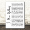 Whitney Houston I Have Nothing White Script Song Lyric Quote Print
