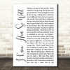 Whitney Houston I Know Him So Well White Script Song Lyric Quote Print