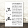 Adele All I Ask White Script Song Lyric Quote Print