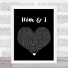 Merkules Him & I Black Heart Song Lyric Print