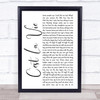 B Witched C'est La Vie White Script Song Lyric Quote Print