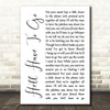 Jim Reeves He'll Have To Go White Script Song Lyric Quote Print