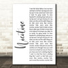 Panic! At The Disco Nicotine White Script Song Lyric Quote Print