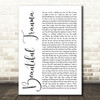 Pink Beautiful Trauma White Script Song Lyric Quote Print
