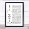 Pink Beautiful Trauma White Script Song Lyric Quote Print