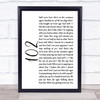 The 1975 102 White Script Song Lyric Quote Print