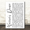 The Prodigy Warrior's Dance White Script Song Lyric Quote Print