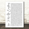 The Real Thing You To Me Are Everything White Script Song Lyric Print