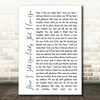 Van Morrison Have I Told You Lately That I Love You White Script Song Print