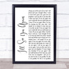 Westlife I'll See You Again White Script Song Lyric Quote Print