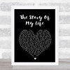 Michael Holliday The Story Of My Life Black Heart Song Lyric Print