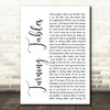 Adele Turning Tables White Script Song Lyric Quote Print