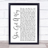 Billy Joel She's Got A Way White Script Song Lyric Quote Print