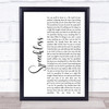 Dan + Shay Speechless White Script Song Lyric Quote Print