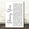 Foo Fighters February Stars White Script Song Lyric Quote Print