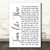 Foo Fighters Times Like These White Script Song Lyric Quote Print