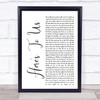 Halestorm Here's To Us White Script Song Lyric Quote Print