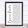 Jack Johnson Banana Pancakes White Script Song Lyric Quote Print