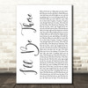 Jess Glynne I'll Be There White Script Song Lyric Quote Print