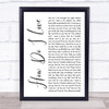 LeAnn Rimes How Do I Live White Script Song Lyric Quote Print