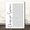 Oasis Champagne Supernova White Script Song Lyric Quote Print
