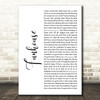 Pink Funhouse White Script Song Lyric Quote Print