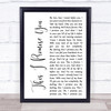 Ronan Keating This I Promise You White Script Song Lyric Quote Print