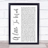Shawn Mendes A Little Too Much White Script Song Lyric Quote Print