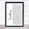 The Beatles Something White Script Song Lyric Quote Print