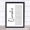 AURORA Queendom White Script Song Lyric Print