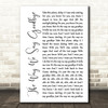 Circa Waves The Way We Say Goodbye White Script Song Lyric Print