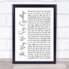 Circa Waves The Way We Say Goodbye White Script Song Lyric Print