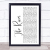 Garth Brooks The River White Script Song Lyric Print