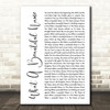 Hillsong Worship What A Beautiful Name White Script Song Lyric Print