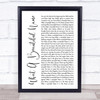 Hillsong Worship What A Beautiful Name White Script Song Lyric Print
